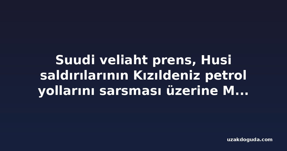 Suudi veliaht prens, Husi saldırılarının Kızıldeniz petrol yollarını sarsması üzerine Mısır'dan destek arıyor