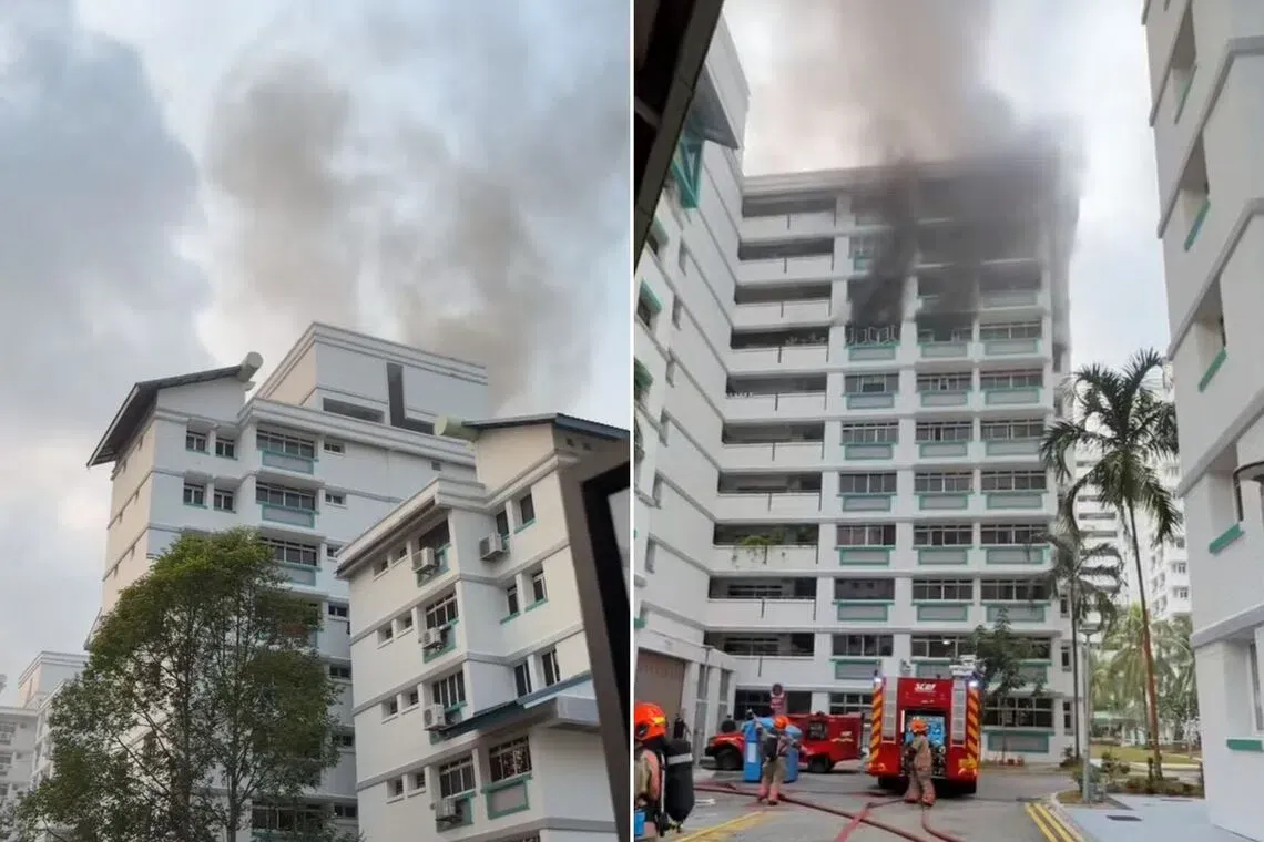Pasir Ris HDB dairesinde yatak odasında çıkan yangında 2 kişi hastaneye kaldırıldı, 20 kişi tahliye edildi