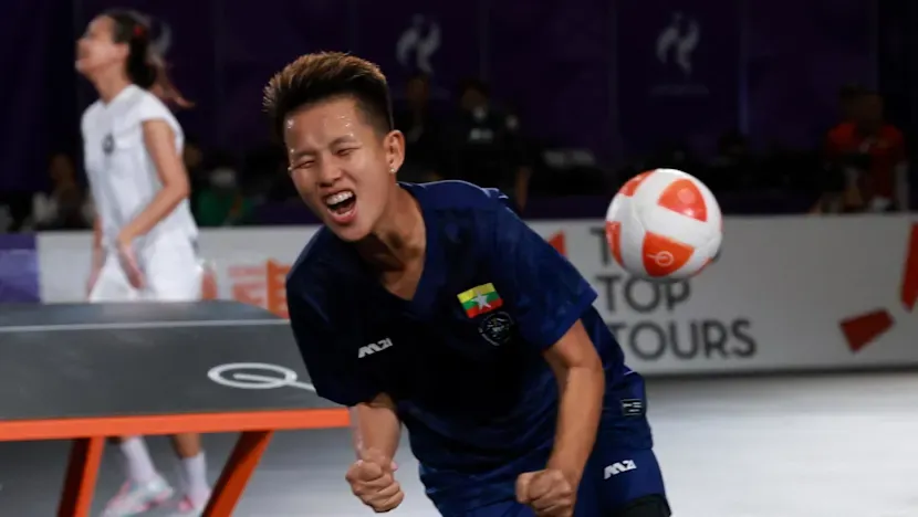 Myanmar, Asya Oyunları'nda ilk teqball altınını kazandı, İspanya efsanesi Puyol izledi