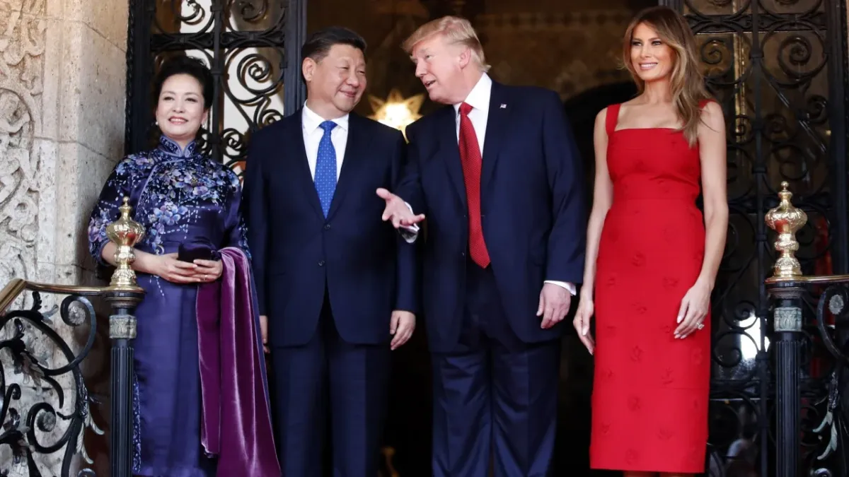 Trump Xi'ye nadir onurlar sunarken eşler öne çıkıyor