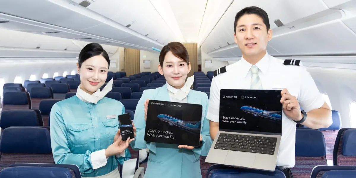 Korean Air ücretsiz Starlink uçak içi Wi-Fi başlatıyor