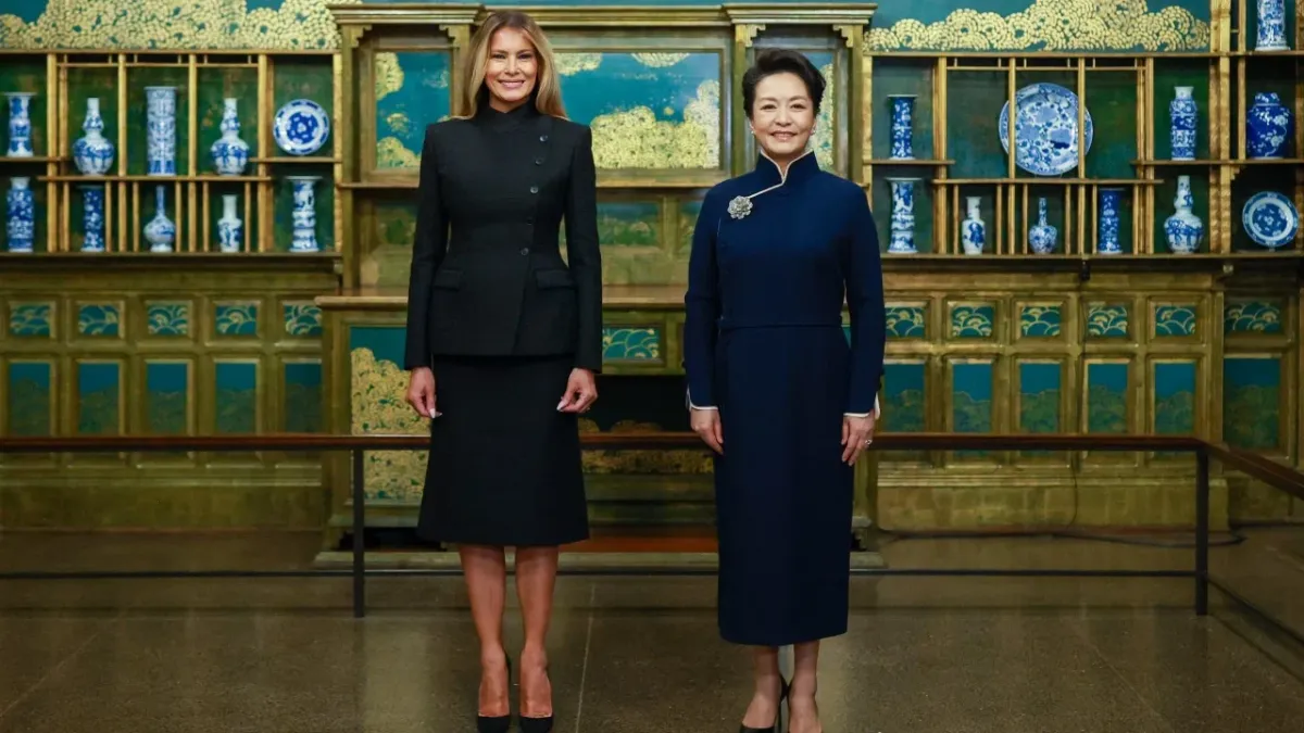 Melania Trump ve Peng Liyuan'ın Smithsonian'ın Peacock Room ziyareti