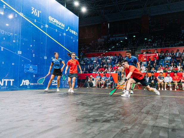 Squash karışık çiftler finali tümüyle Hong Konglu