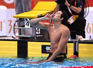 Kim Young-beom Asya Oyunları rekoru kırarak serbest stil altınını kazandı