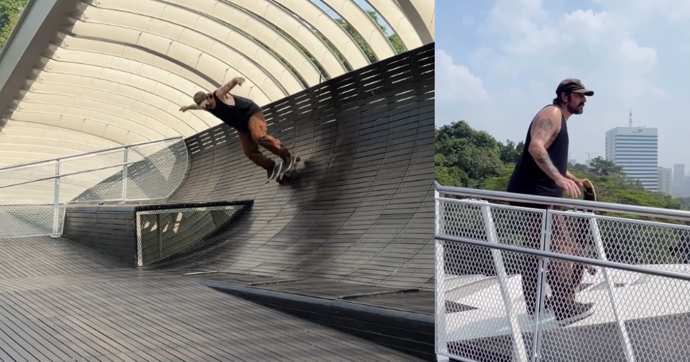 ABD'li içerik üreticisi Singapur'un Henderson Waves köprüsünde kaydı, kemerine tırmanınca tepki çekti