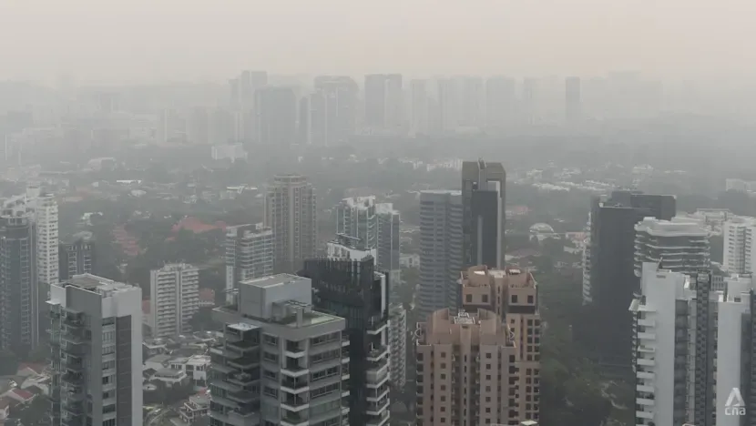 Singapur'un batısında saatlik PM2.5 yüksek aralığa çıktı, duman pusu sürüyor