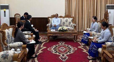 Japonya'nın Myanmar'daki geçici temsilcisi Dışişleri Bakanı ile ilk kez görüştü